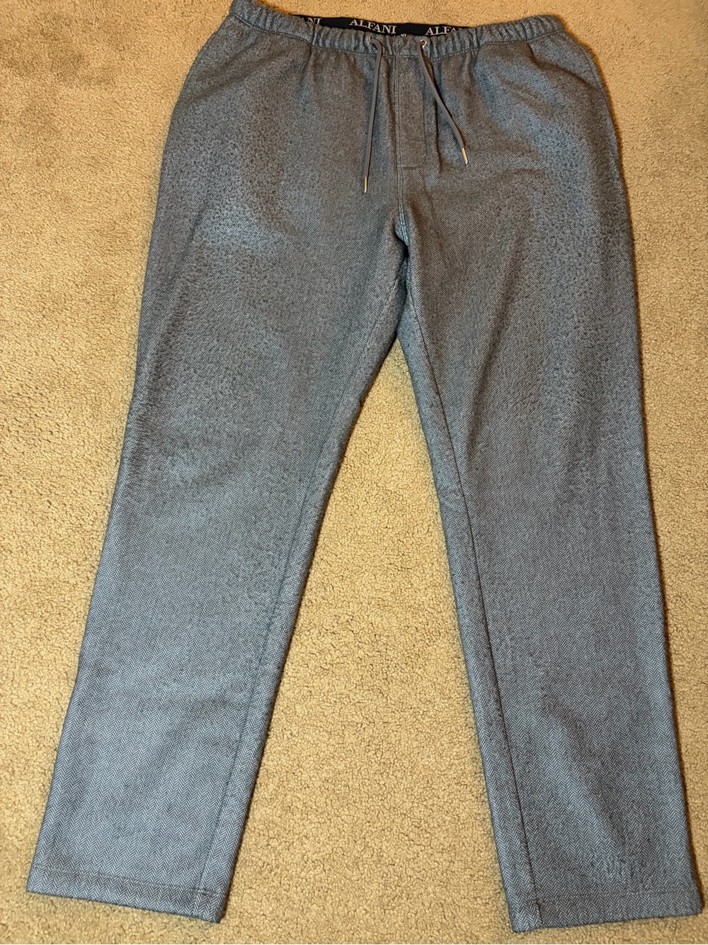 Alfani Men's Light Gray Drawstring Dress Pants
